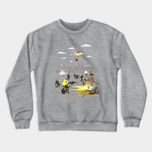 Food Fight Crewneck Sweatshirt by Made With Awesome